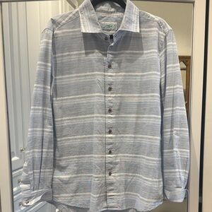Seaplane Men's Blue Striped Shirt